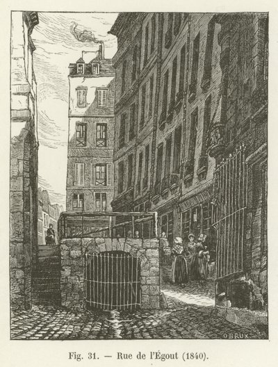 Sewer Street, 1840 by French School
