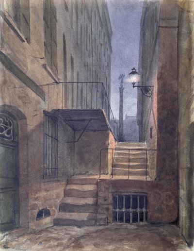 Rue de la Vieille Lanterne, where Gerard de Nerval hung himself, 25th January 1855 by French School