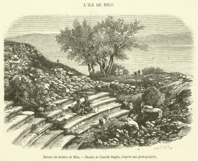 Ruins of the theater of Milo by French School