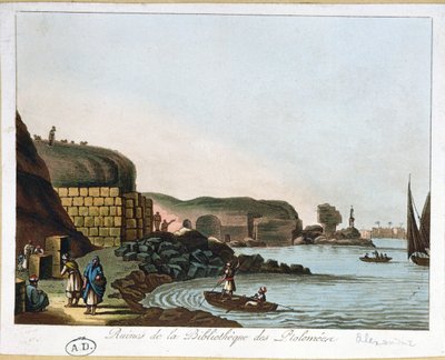 Ruins of the Ptolemy Library in Alexandria, Egypt by French School
