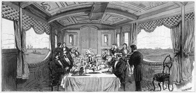 Russian Imperial Train Used by the Duke and Duchess of Edinburgh in 1874: The Dining Room Wagon by French School