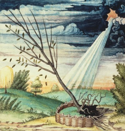 Storm, from Theatre des Vices et Vertus, by Jan van der Noot by French School
