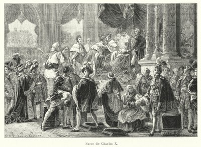 Coronation of Charles X (engraving) by French School