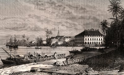 Saigon - Vietnam - Ho-Chi-Minh City - engraving in 