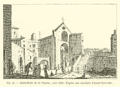 Saint-Denis de la Chartre, circa 1660, after an Etching by Israel Sylvestre by French School