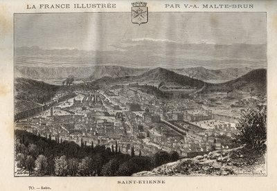 Saint-Etienne - engraving in 