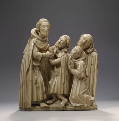 Saint Elzear of Sabran Healing Three Lepers by French School