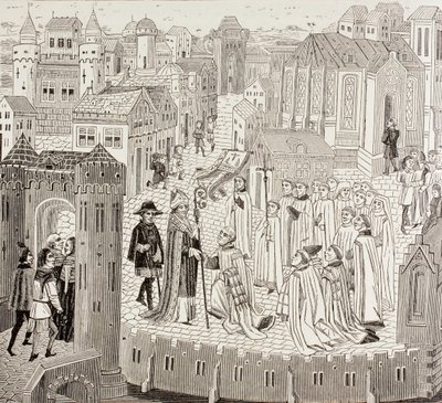 Saint Gaugericus, Bishop of Cambrai, Arriving at the City for His Appointment, from 