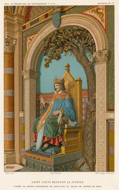 Saint Louis Dispensing Justice by French School