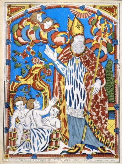 Saint Nicholas, Bishop of Myra, pray for us by French School