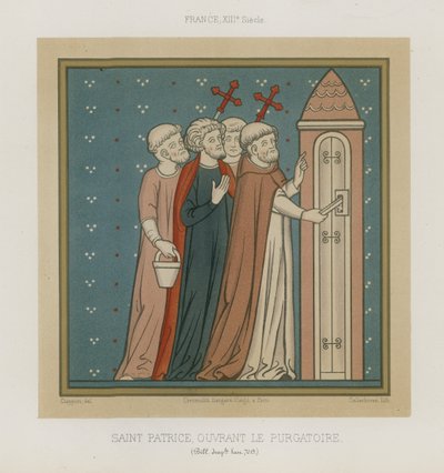Saint Patrick opening purgatory by French School