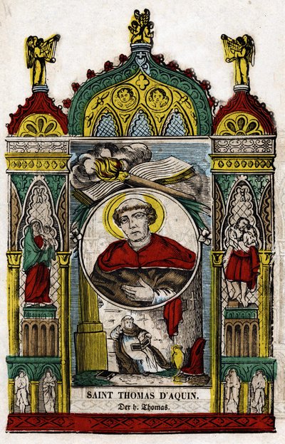 Saint Thomas Aquinas (1228 - 1274). Image of Epinal, First Half of the 19th Century by French School