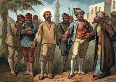 Saint Vincent de Paul (1581-1660), priest was captured by Turkish pirates who sold him as slaves in Tunis by French School