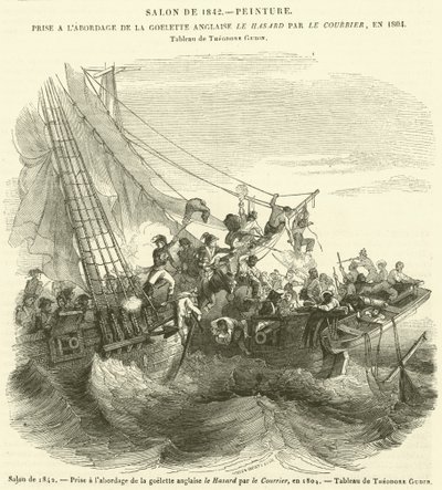 Salon of 1842, Capture of the English schooner the Hazard by the Courier, in 1804 by French School