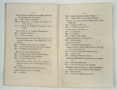 Salon des Refuses Catalogue Entry for Manet