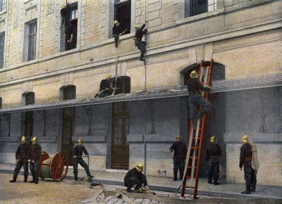 Sappers Firefighters of Paris. The ladder