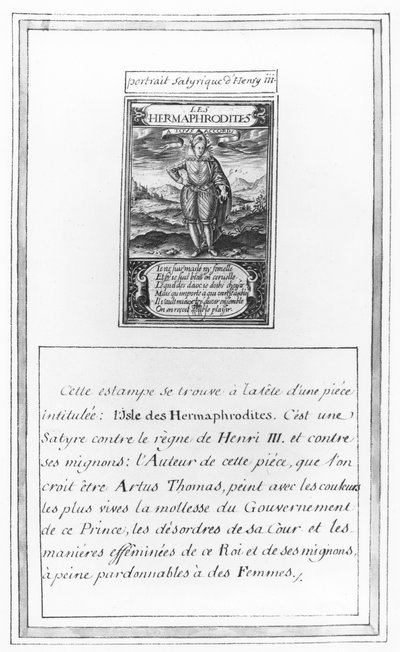 Satirical portrait of Henri III, from 