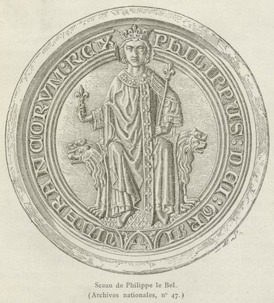 Seal of Philip the Fair (engraving) by French School