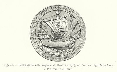 Seal of the English Town of Boston by French School