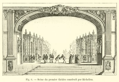 Scene from the First Theater Built by Richelieu by French School