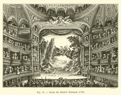 Scene from the National Theater, 1789 by French School