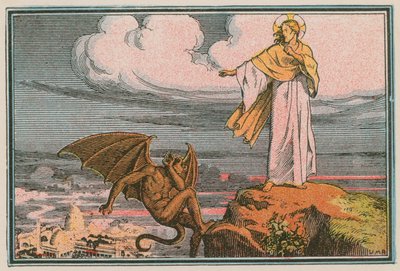 Scene from the Life of Jesus (coloured engraving) by French School