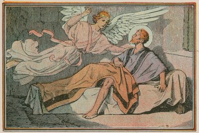 Scene from the Life of Jesus (coloured engraving) by French School