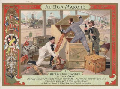 Scene from the novel Les Cinq Sous de Lavarede, by Paul Ivoi by French School