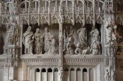 Scene of the choir of the cathedral of Chartres: Transfiguration, Jesus and the Cananean by French School