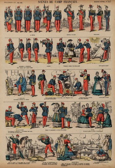 Scenes from a French Army Camp by French School