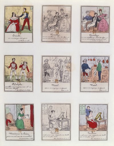 Scenes from Early 19th Century Parisian Vaudeville and Opera-Comique, c.1825-35 by French School