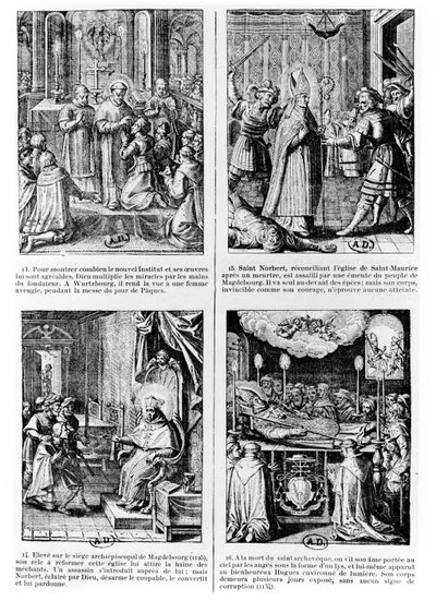 Scenes from the Life of Saint Norbert, Founder of the Premonstratensian Order of Canons Regular by French School