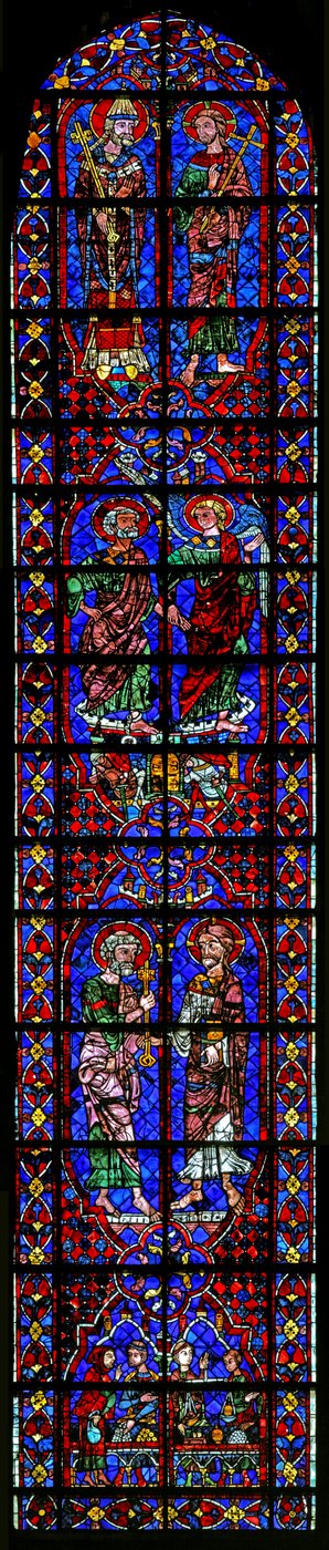 Scenes from the Life of St Peter with Donors - the Moneychangers by French School