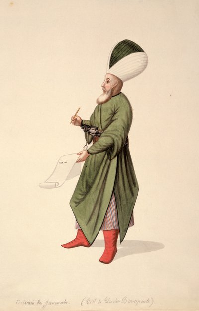 Scribe to the Janissary Commanders, Ottoman period, third quarter of 18th century by French School