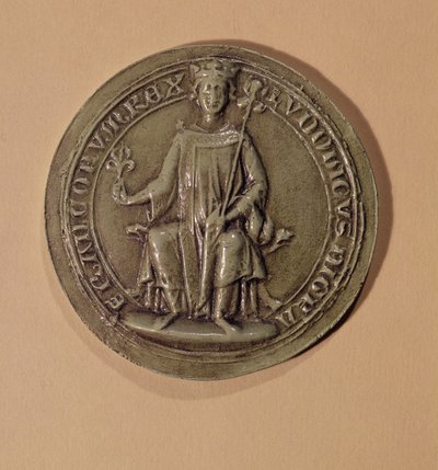 Seal of Louis IX Holding a Sceptre and a Fleur de Lys, c.1252 by French School