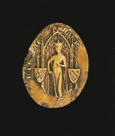 Seal of Marguerite de Bourgogne 1311 by French School