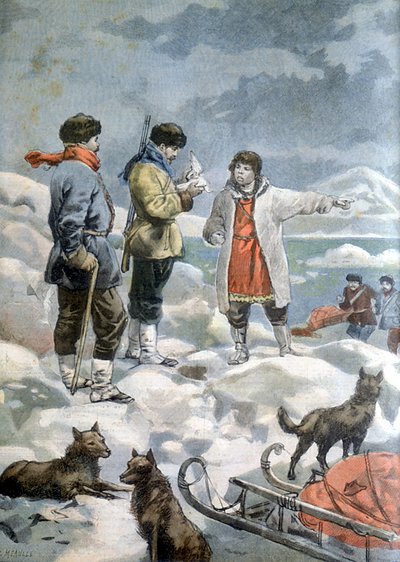 Search for the Andree Expedition of 1897 Which Attempted to Reach the North Pole by Balloon by French School