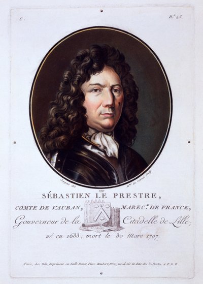 Sebastien le Prestre, Comte de Vauban, from Portraits des grands hommes, femmes illustres, et sujets memorables de France by French School