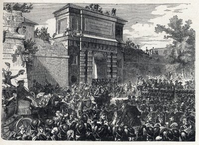 Second coalition: the Battle of Hohenlinden (near Munich, Germany) on 12 Frimaire year IX (3 December 1800) between the French troops of General Jean Victor Moreau and the Austrian and Bavarian forces commanded by Archduke Jean Baptiste by French School