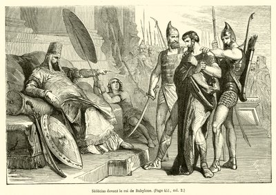 Zedekiah Before the King of Babylon by French School