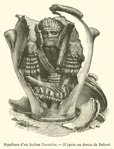 Burial of a Coroados Indian by French School