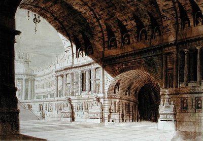 Set design inspired by antiquity, c.1800 by French School