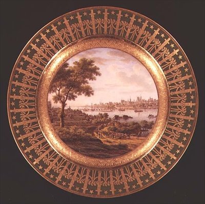 Sevres Plate Decorated with a View of Warsaw by French School