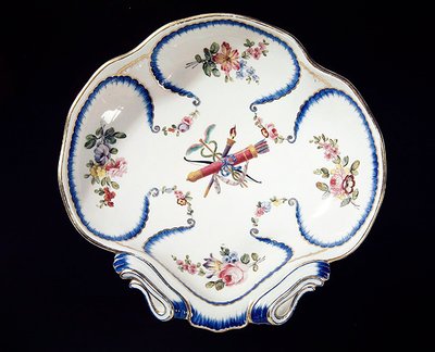 Sevres plate decorated with bow and arrows, 1762 by French School