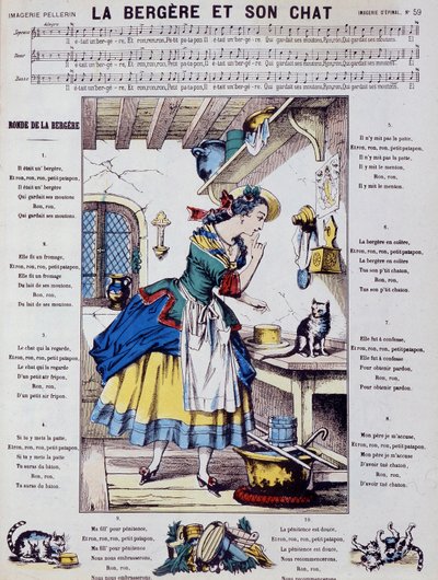 Sheet Music for Popular Song: La Bergère et Son Chat - Image d