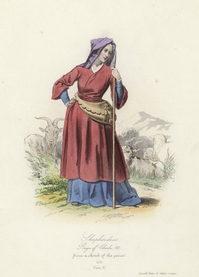 Shepherdess, Reign of Charles VIII of France by French School