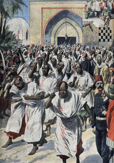 Shiite Muslims in Pilgrimage at Karbala, Iraq by French School
