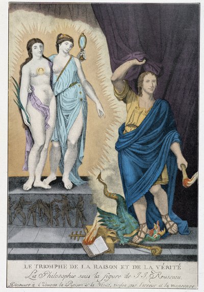 The Triumph of Reason and Truth: Under the Figure of Jean Jacques Rousseau, Philosophy Discovers to the Universe Reason and Truth by French School