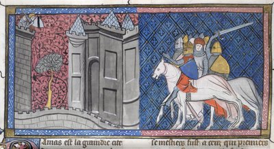 Siege of Damascus - Louis VII the Young by French School