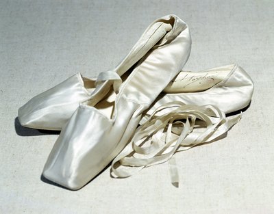 Signed ballet shoes belonging to Maria Taglioni by French School